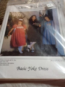 1988 Basic Smocked Yoke Dress Oliver Goodin Sewing Pattern Choose Size Girl 6-10 - Picture 1 of 3