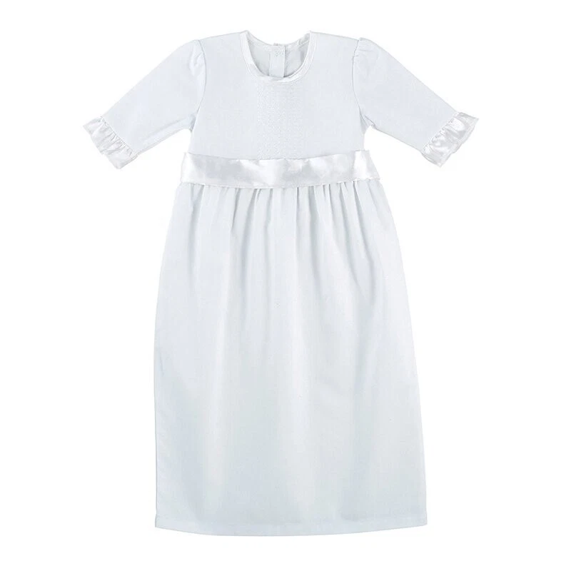 Stephan Baby : Baby Girl White One Piece Baptismal Gown Size 0-3 Months NEW - Image 1 of 1