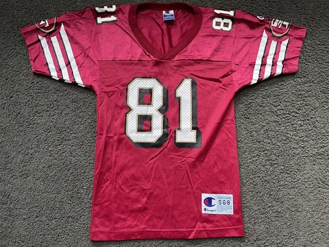 VINTAGE Terrell Owens San Francisco 49ers Jersey by CHAMPION Youth Small 6-8 Cover