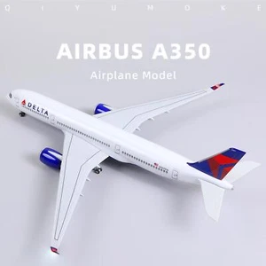 QIYUMOKE 1/144 Airbus A350 Delta Airlines 18.5 inchs Large Model Diecast - Picture 1 of 7