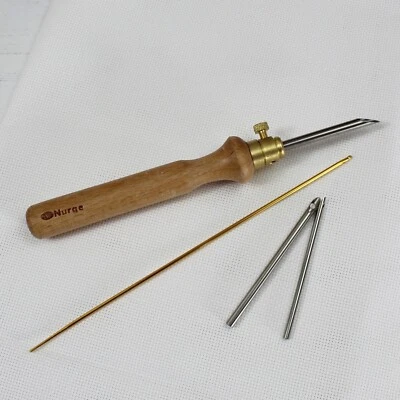 Nurge Punch Needle Embroidery Tool Set 3 Large Rug Stitch Thread Sizes 3 4 5mm
