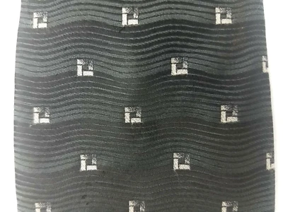 David Taylor Necktie Tie Mens Black Gray Geometric EUC - Image 1 of 3