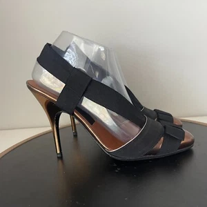 Lanvin Leder Pumps mit Absatz schwarz gold Absatz Damen US 7,5 EU 38,5 - Bild 1 von 12