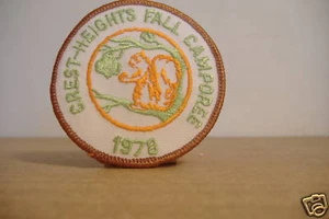 CREST-HEIGHTS AUTUNNO CAMPOREE 1978~TOPPA TESSUTO GIRLSCOUT - Foto 1 di 1