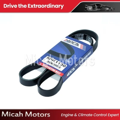 EPDM Accessory Drive Belt 5PK1130 for 07-11 Audi S6 S8 94-00 Mitsubishi Montero Foto 1 de 4