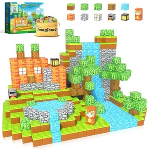 100PCS Magnetic Blocks - Build Mine Magnet World Forest Fox Adventure Set, Ma... - Picture 1 of 6