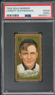 1911 T205 - HOF Christy Mathewson Gold Border. Polar Bear Back - Image 1 of 2