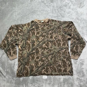Vintage KEY Mossy Oak Full Foliage Langarm Hemd Tasche Einzelnaht 2XL - Bild 1 von 12