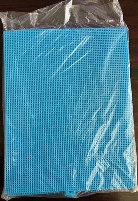 NEW SET OF 10 DARICE LIGHT BLUE PLASTIC CANVAS SHEETS 13.5" X 10.5 - Image 1 of 3
