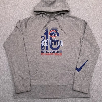 Sudadera con Capucha Chicago Cubs 2016 Serie Mundial Juvenil XL Nike Therma-Fit Gris MLB Foto 1 de 4