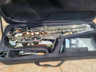 BRAND NEW!! SILVER ALTO SAXOPHONE, GREAT! / SAX SASSOFONO CONTRALTO NUOVO!!!! - Immagine 1 di 4