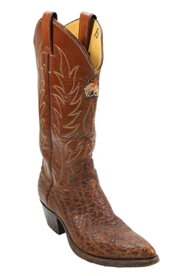 Justin Mujer Cuero Bordado Punta Estilo Occidental Bota Marrón Talla 5.5 Foto 1 de 4