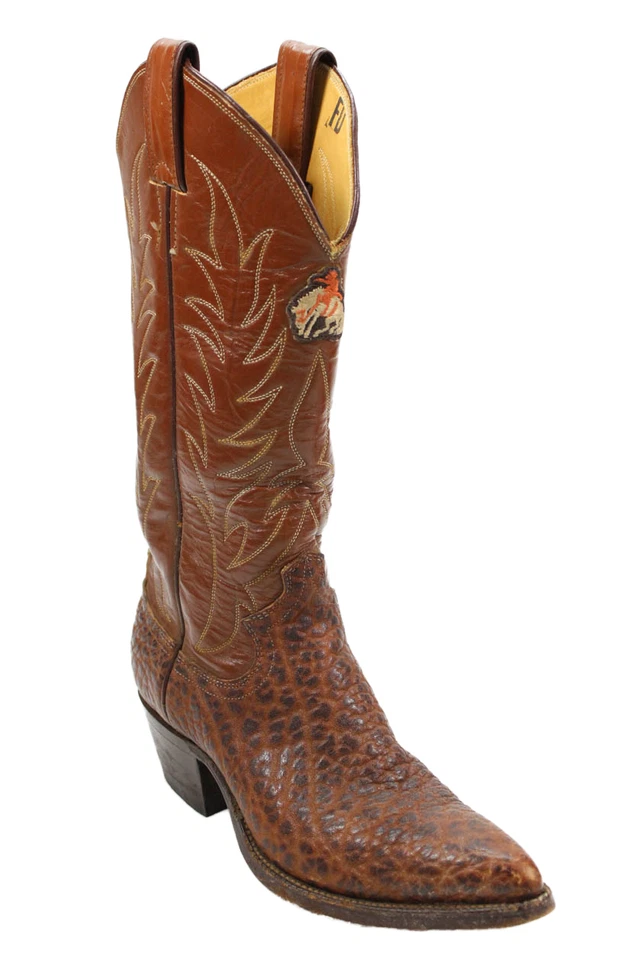 Женские кожаные сапоги Justin с вышитым заостренным носком в западном стиле коричневые размер 5,5 - Изображение 1 из 4