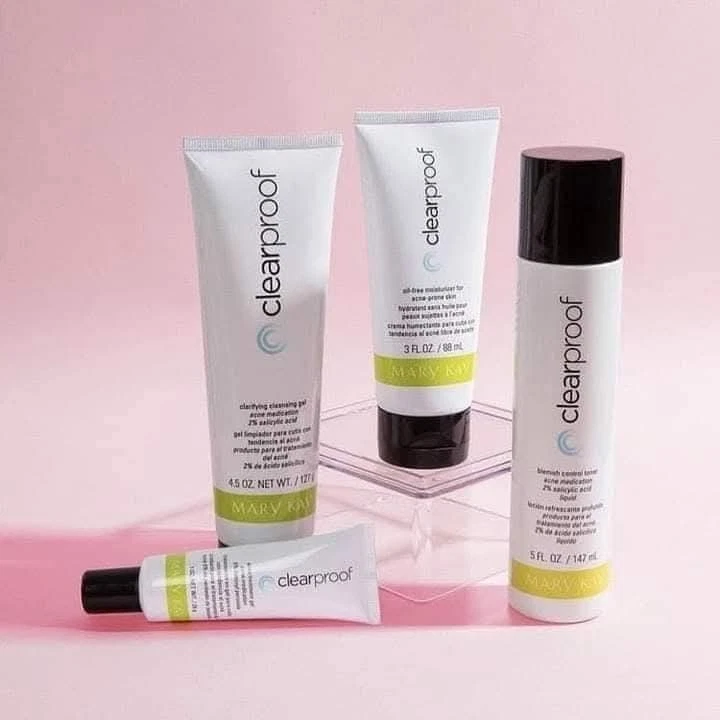 Mary Kay Clearproof Acne System 4 tamanho completo conjunto de quatro peças novo na caixa - Imagem 1 de 1
