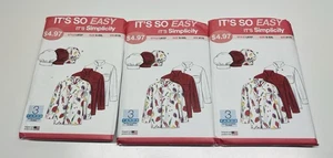NEW Lot of 3 Simplicity CHEF JACKET & HAT Sewing Patterns Men~Women~L9727 S-XXL - Picture 1 of 2