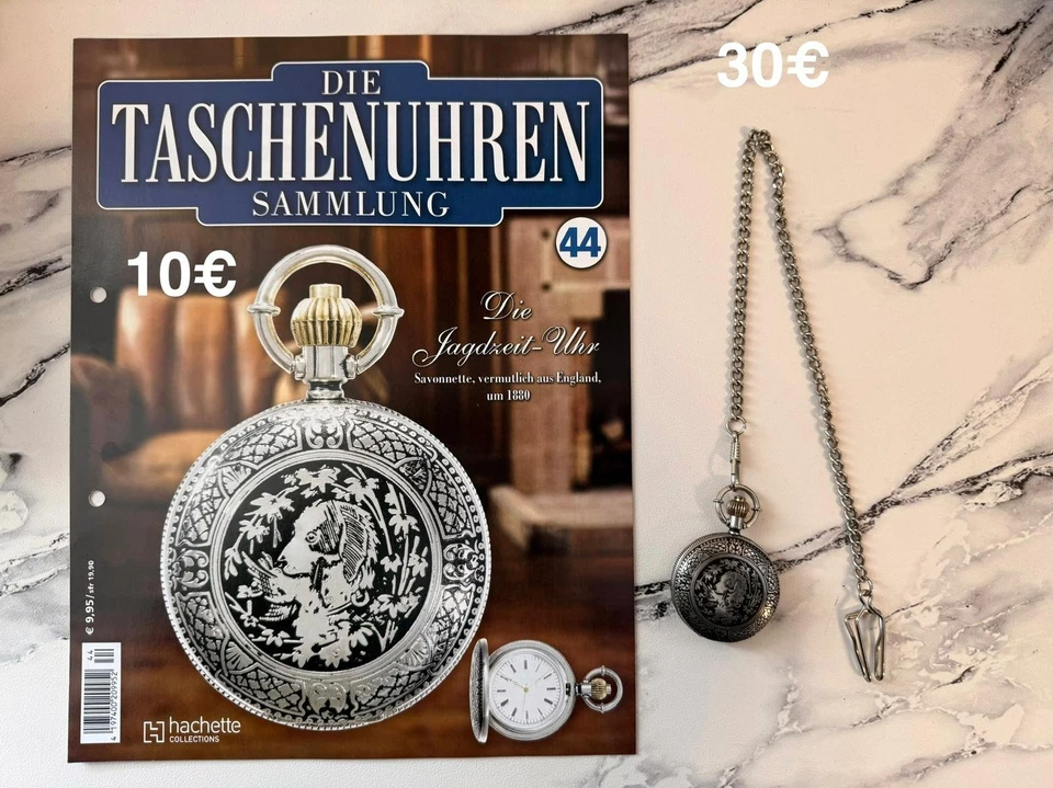  Die Taschenuhren Sammlung Nr. 44 "Die Jagdzeit - Uhr" OVP mit Heft Neu - Bild 1 von 1