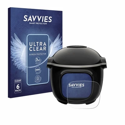 SAVVIES 6x Film Protection Ecran pour Moulinex Cookeo Touch Film Protecteur Clair