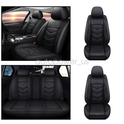 For Toyota Auto Car Seat Cover Full Set PU Leather 5-Seats Front Rear Protectors Foto 1 de 4