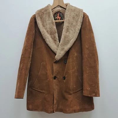 Vintage Brown Fur Collar Autumnal Suede Jacket - Image 1 of 4