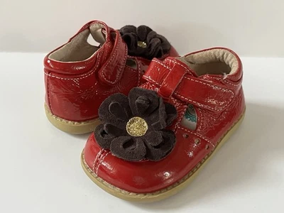 Zapatos Mary Jane Livie & Luca para niños pequeños 4 apliques florales charol rojo T Foto 1 de 4