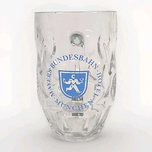 Taza de cerveza vintage Mayers Hauptbahnhof Gastätteem Munich 0,25 litros Glass Dimple  - Imagen 1 de 11