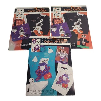 Lote De 3 Kit De Apliques De Colección Halloween Daisy Kingdom Sin Coser Tela Sombrero Gato Nuevo de Lote Antiguo Foto 1 de 4
