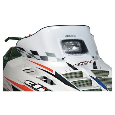 Parabrisas Powermadd Cobra - 11,5 pulgadas - blanco/negro comprobaciones para Polaris XC 400 1991 Foto 1 de 2