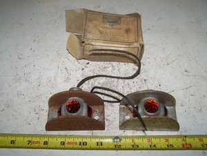 NOS KD 535 "Clearside" Pair AMBER MARKER CLEARANCE LIGHT Antique Car Rat Rod - Picture 1 of 17