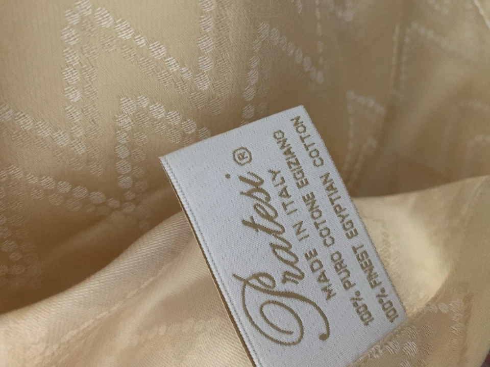 Pratesi Champagne White Chevron Sham Pillowcases Set Of 4 - Image 1 of 4