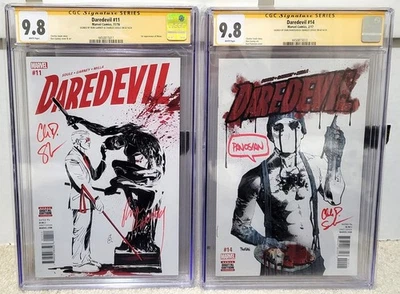 Daredevil #11 & #14 CGC 9.8 SS - Ultimate 1st Muse 2x signed Panosian 2 book lot - Image 1 of 4