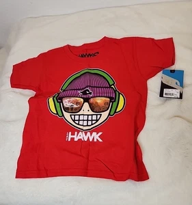 Red Tony Hawk Rock Kid Skateboard T-shirt boys Med 4/5 Nice Rare Cotton red NOS - Picture 1 of 6