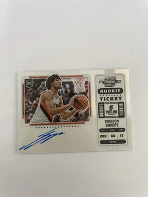 2022/23 Contenders Optic Shaedon Sharpe Silver Rookie Ticket  - Image 1 of 4
