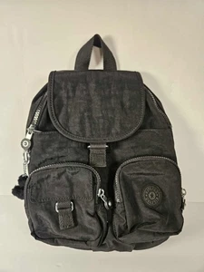 Kipling Lovebug Travel Small Backpack Black W/ Signature Monkey Keychain - Picture 1 of 6