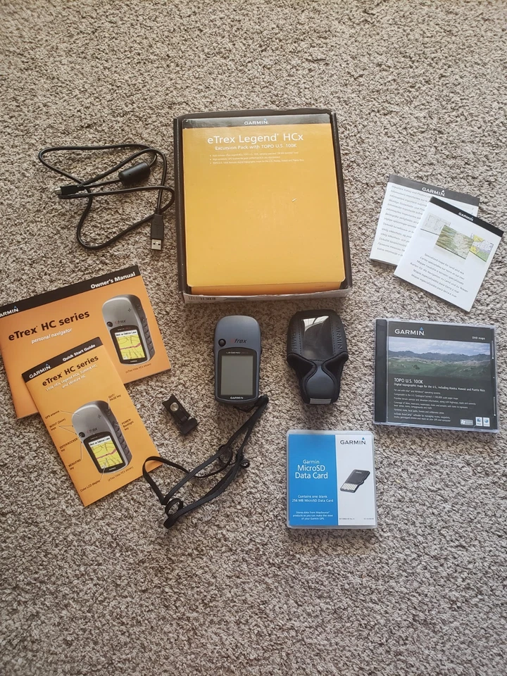 Garmin GPS eTrex HC Series  TOPO 100k Bundle Handheld Original Box Partial 1G SD - Image 1 of 4