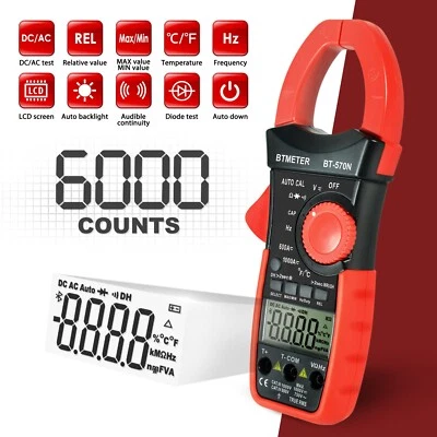 Zangenmultimeter 1000A Digitales Stromzangenmessgerät AC DC Ampermeter Volt Ohm - Bild 1 von 4
