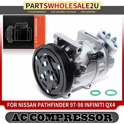 Compresor de aire acondicionado con embrague para Nissan Pathfinder 1996-1998 Infiniti QX4 1997-1998 Foto 1 de 4