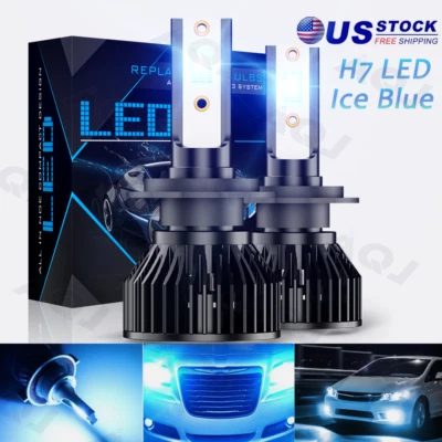 For Mercedes-Benz E350 E320 E550 - 2x H7 Ice Blue LED Headlight High or Low Beam Foto 1 de 4