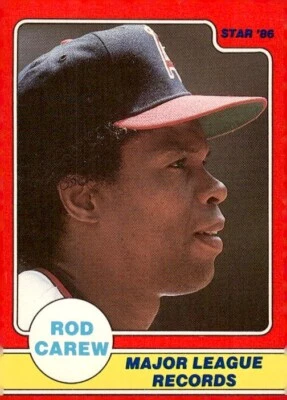 1986 Star #16 Rod Carew California Angels HOF - Image 1 of 2