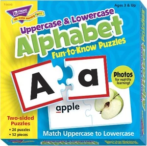 Trend Enterprises: Fun-to-Know Puzzles: Uppercase & Lowercase Alphabet, Learn... - Picture 1 of 2