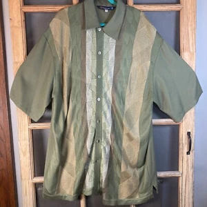 VTG Michael Irvin Men's Green Cable Knit 88 Cardigan Sweater Size 3XL Long 37.5" - Picture 1 of 11