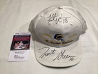KURT WARNER & TRENT GREEN SIGNED ST LOUIS RAMS HAT AUTO AUTOGRAPH JSA COA