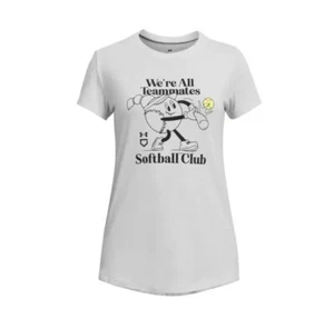 new UNDER ARMOUR youth sz YLG girl SOFTBALL CLUB TEE We're All Teammates T-shirt - Picture 1 of 2
