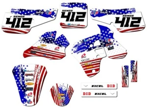 1995-1999 RM 80 MERICA Usa Senge Graphics Kit Compatible with Suzuki - Picture 1 of 10
