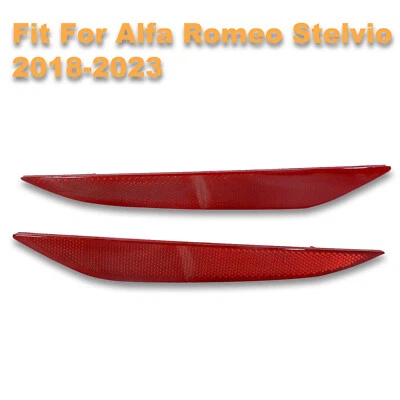 Par de luces reflectoras de parachoques trasero para Alfa Romeo Stelvio 2017-2022 Foto 1 de 4
