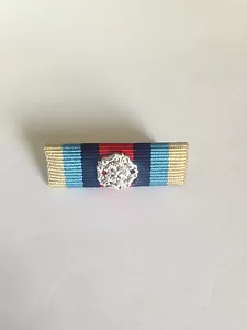 PIN ON RIBBON BAR COMPLETE WITH ROSETTE OSM AFGHANISTAN OPERATION HERRICK