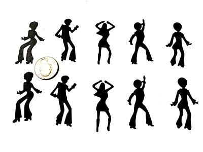 DISCO DANCER AÑOS 60 SILUETA TROQUELADO / CORTES (BAILE RETRO, BAILE) Foto 1 de 2