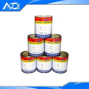 1 Set 6 Color Screen Printing PVC Ink  2.2Lb/1Kg Press Plastisol Ink Black White - Picture 1 of 2