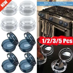 1/2/5x Stove & Oven Knob Safety Covers - Child Proof Lock for Kids Toddlers Baby - Picture 1 of 15
