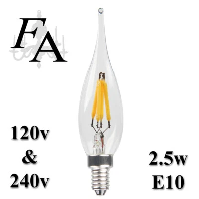 E10 LED FILAMENT CANDLE BULB - DIMMABLE - 2.5w - Image 1 of 4