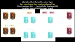 Liberia 1999 Liberia Presidente Charles Mac Arthur Taylor Set x3 Blocco Imperf MNH - Foto 1 di 4